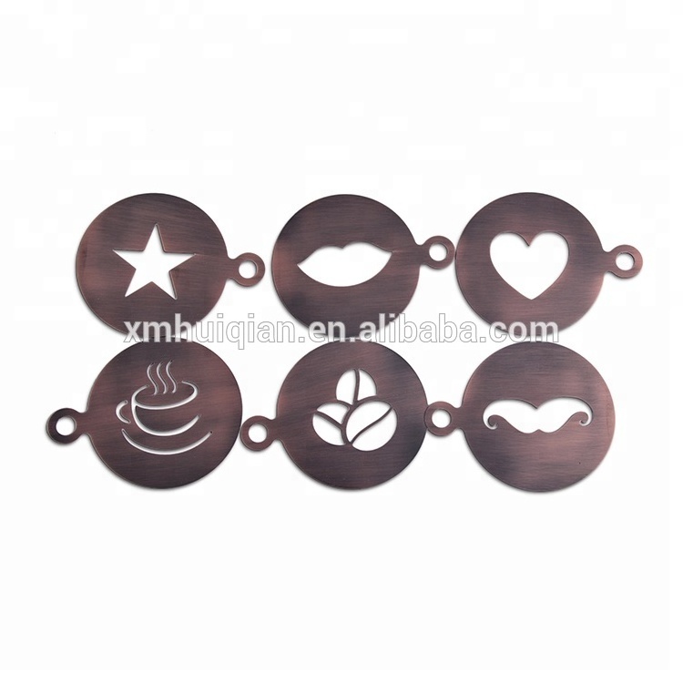 Latte art plastic mould all shapes coffee stencil hot sale