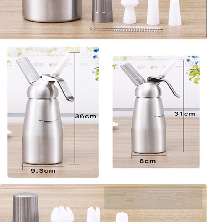 Professional Aluminum Whipped Cream Dispenser Whipper 500ML