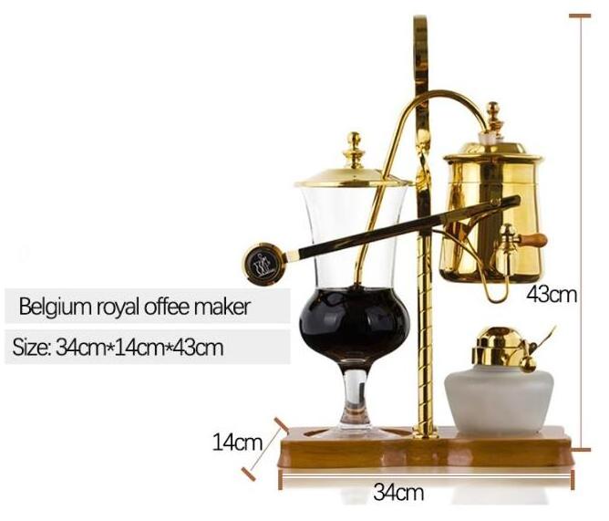 Stainless Steel Gold Silver Syphon Siphon Espresso Belgium Royal Balancing Vacuum Coffee Maker Machine