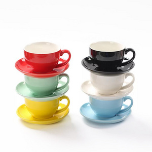 Factory direct-sale classical ceramic coffee cup with saucer  Espresso coffee mug for cafe household accept customize tea cup