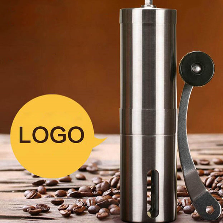 Stainless steel cordless portable manual coffee grinder