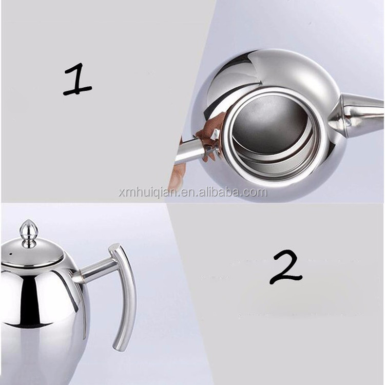 medium Elegant stainless steel gold tea kettle /tea pot/turkish pots