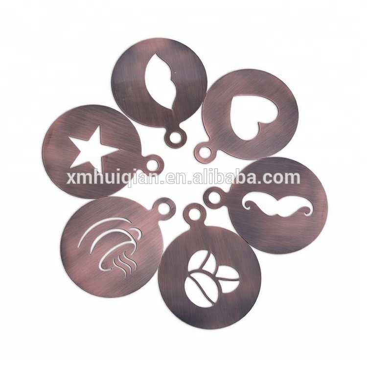 Latte art plastic mould all shapes coffee stencil hot sale