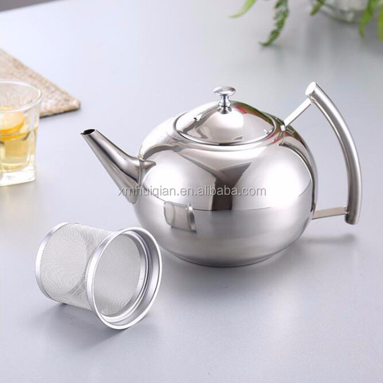 medium Elegant stainless steel gold tea kettle /tea pot/turkish pots