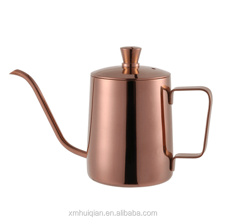 Wholesale customized 304 stainless steel coffee pot kettle hand drip metal gooseneck pot for home cafe barista tools