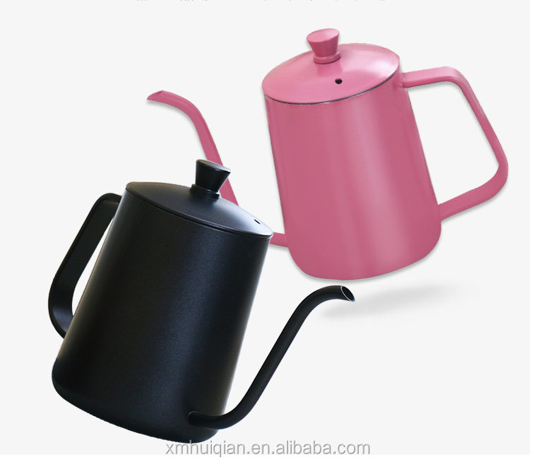 Wholesale customized 304 stainless steel coffee pot kettle hand drip metal gooseneck pot for home cafe barista tools