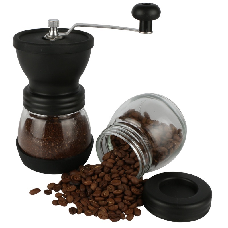 Glass Manual Coffee Grinders Household Hand Portable Grinder Mill