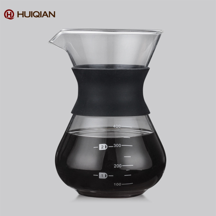 200ML Borosilicate Glass Carafe Pour Over Glass Coffee Maker Glass Sharing Coffee Pot