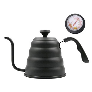 Kitchen Stainless Steel Kettle Drip Tea And Water Pour Over Espresso Brewing Coffee  Pot Gooseneck Kettle With Thermometer