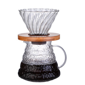 Heat Resistant Borosilicate Glass Coffee Maker Pour Over Glass Cloud Coffee Pot