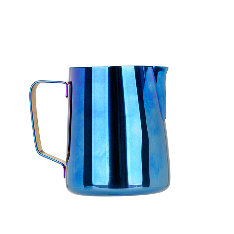 Wholesale customized LOGO 350ml 600ml Stainless Steel frothing pitcher milk jugs for barista