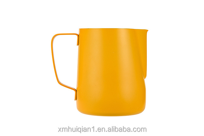 Wholesale customized LOGO 350ml 600ml Stainless Steel frothing pitcher milk jugs for barista