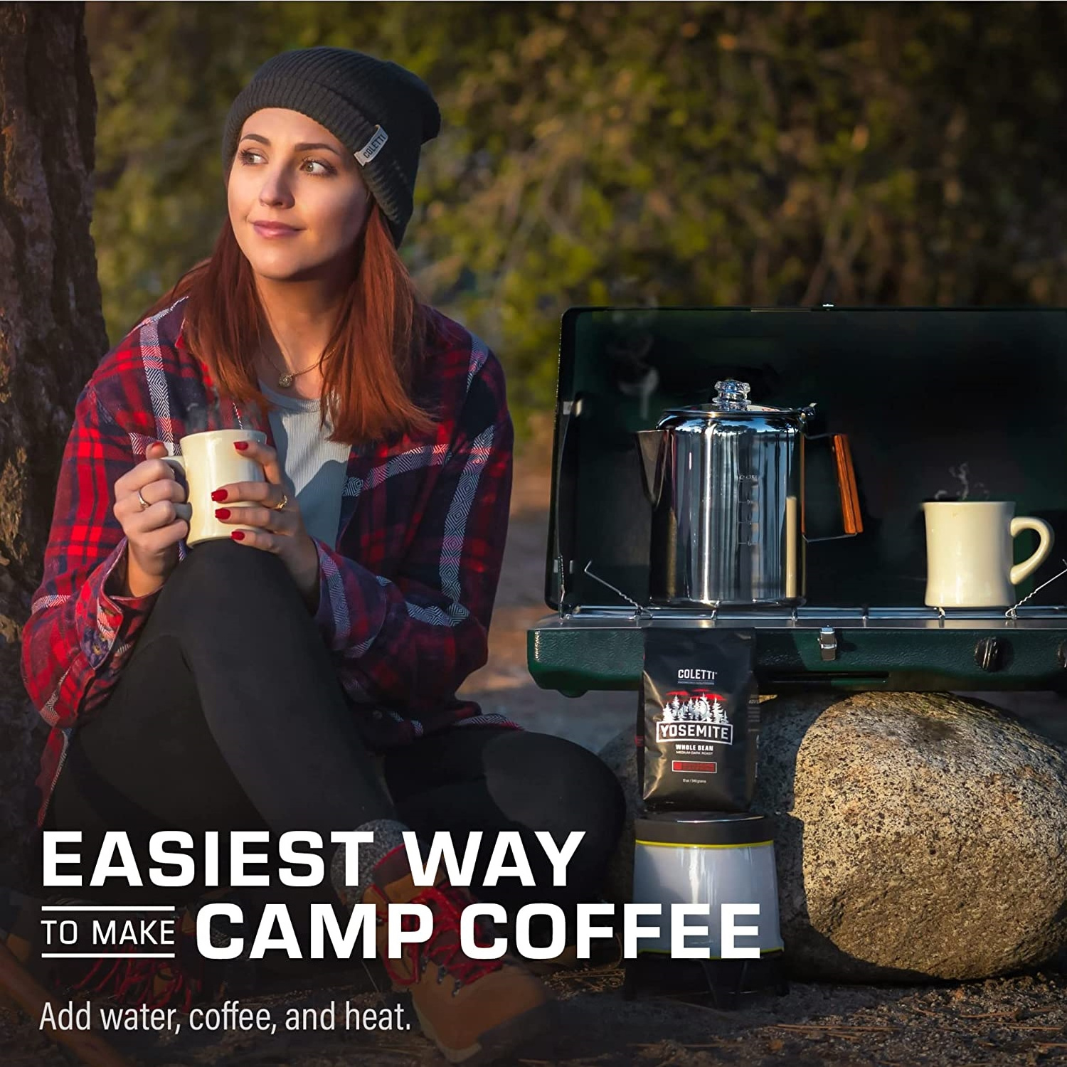 FREE SAMPLE Camping Coffee Pot Percolator Coffee Pot Coffee Percolator for Campfire or Stovetop Making