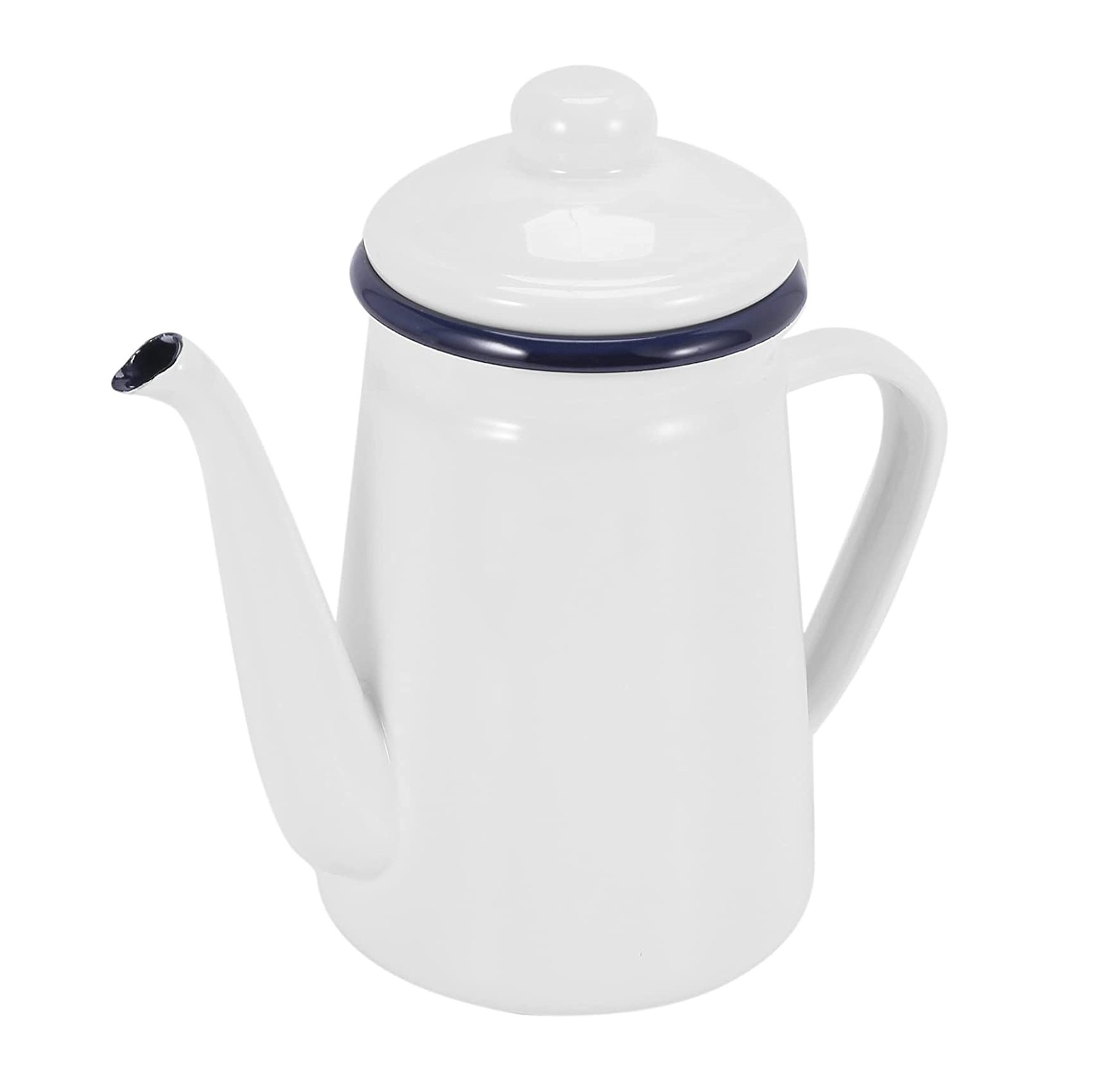 FREE SAMPLE High-Grade Enamel Coffee Pot Pour over Milk Water Jug Pitcher Barista Teapot Kettle for Gas Stove