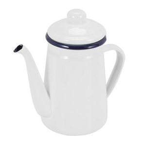 FREE SAMPLE High-Grade Enamel Coffee Pot Pour over Milk Water Jug Pitcher Barista Teapot Kettle for Gas Stove