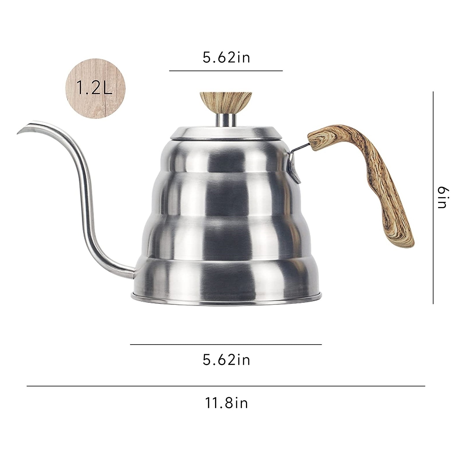 FREE SAMPLE Pour Over Kettle Camping Coffee Kettle Gooseneck Stainless Steel Tea Kettle Little Pot for Outdoor Hand-drip