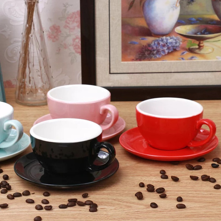 Small Cappuccino Espresso Ceramic Cup And Saucer Coffee Cups For Coffee