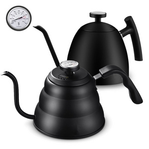 FREE SAMPLE Coffee Kettle Pour Over Coffee Tea Pot Kettle Drip Kettle Gooseneck Stainless Teapot with Thermometer