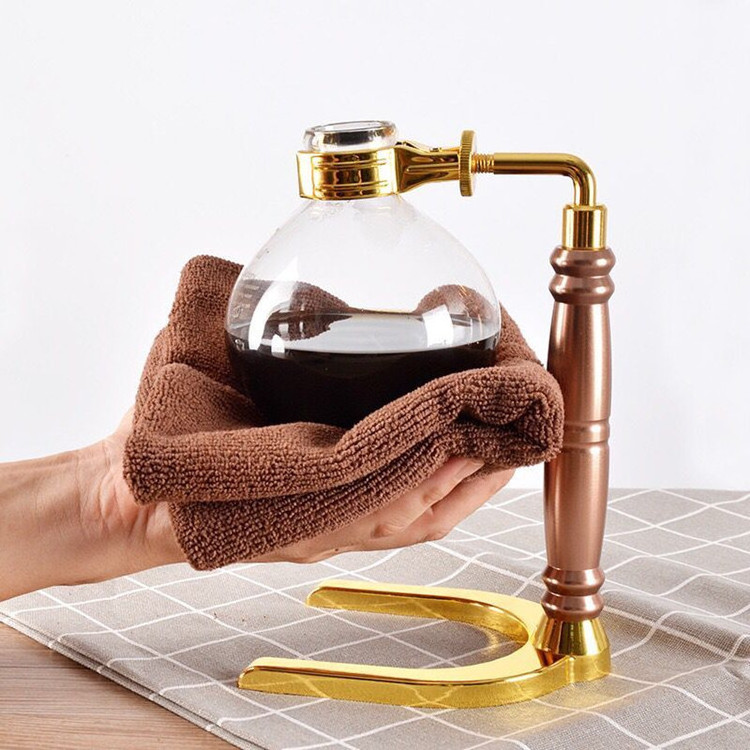 Glass Tabletop Siphon (Syphon) Coffee Maker Heat-Resistant 5 Cups with Reusable Cloth Filter