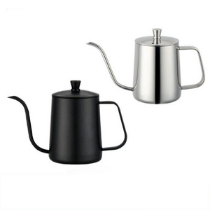 Coffee accessories Black Long Over  Spout Hanging Ear stainless steel gooseneck pour over coffee kettle