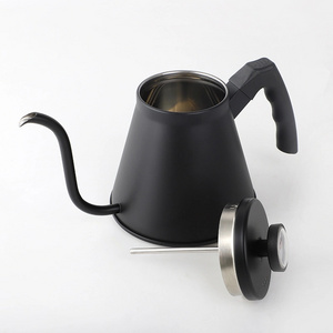 FREE SAMPLE Hand Drip Kettle Tea Pot Stainless Steel Long Narrow Spout Pour Over Coffee Kettle with Thermometer