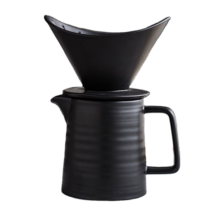 Ceramic Reusable Hand-Driving Coffee Brewing Filter Maker Coffee Dripper Filter Coffee Pot Set Kitchen Accessories