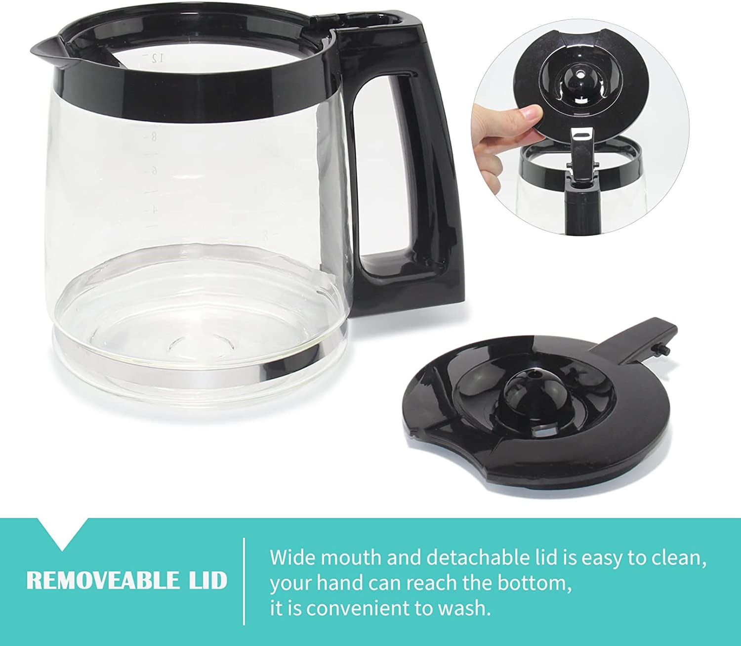 FREE SAMPLE 12-Cup Replacement Glass Carafe Pot Compatible with Coffee Brewer Maker