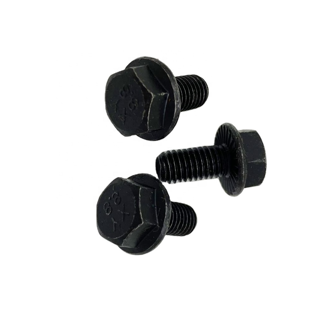 Hexagonal Flange Washer Head Bolt Auto Car Used Fastener Screw 8.8 Grade Black Oxide Zin  HDG Hot DIP Gavlvanized Bolts