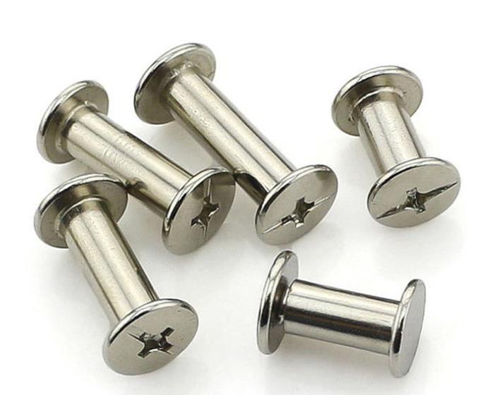 Wholesale gold nickel stainless steel brass chicago screw for leather belt male female chicago book binding screw