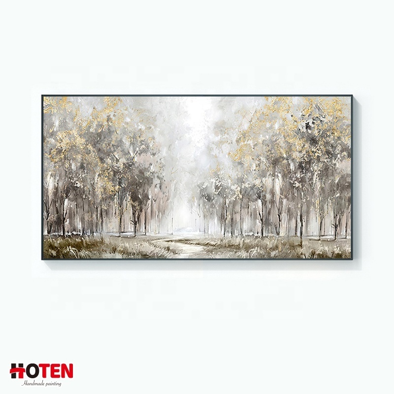 Canvas Prints custom landscape painting wall art home decor on canvas psychedelic forest trees