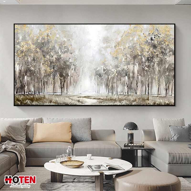 Canvas Prints custom landscape painting wall art home decor on canvas psychedelic forest trees