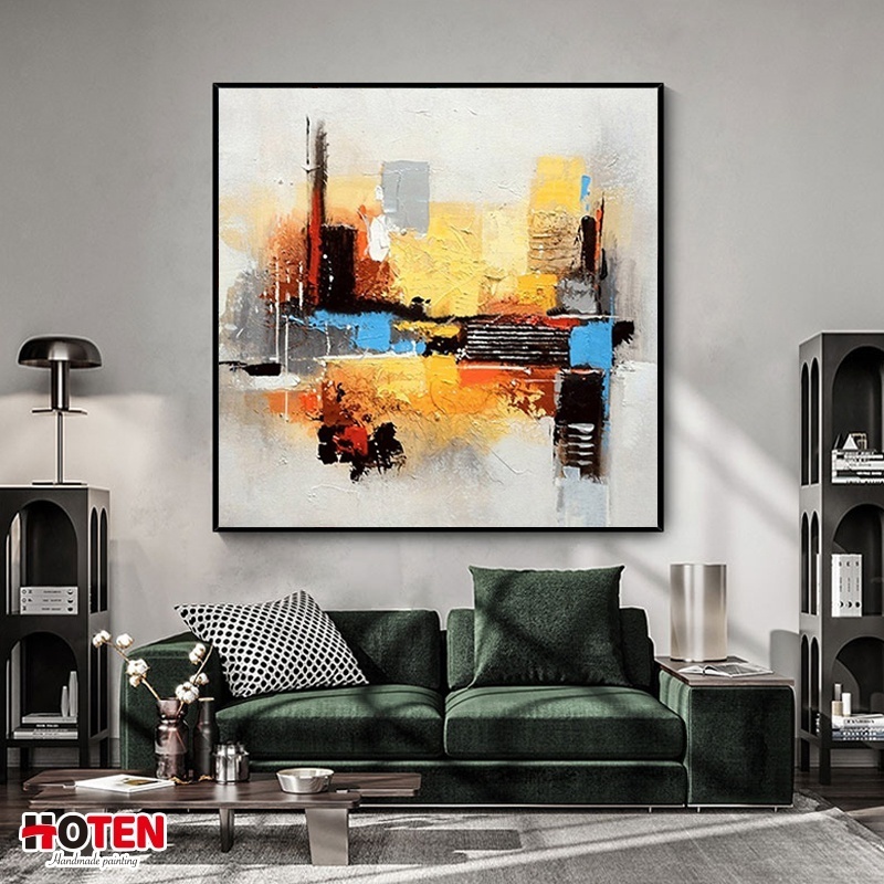 Home Decor Wall Art Bedroom Office Oil Painting Canvas Space Original Handmade OEM Frame Style Living Packing