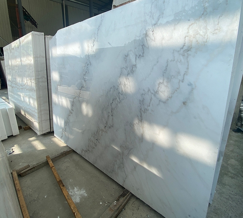 White luxury stone Guangxi white natural marble can be used for floating windowsill, threshold stone, countertop, desktop