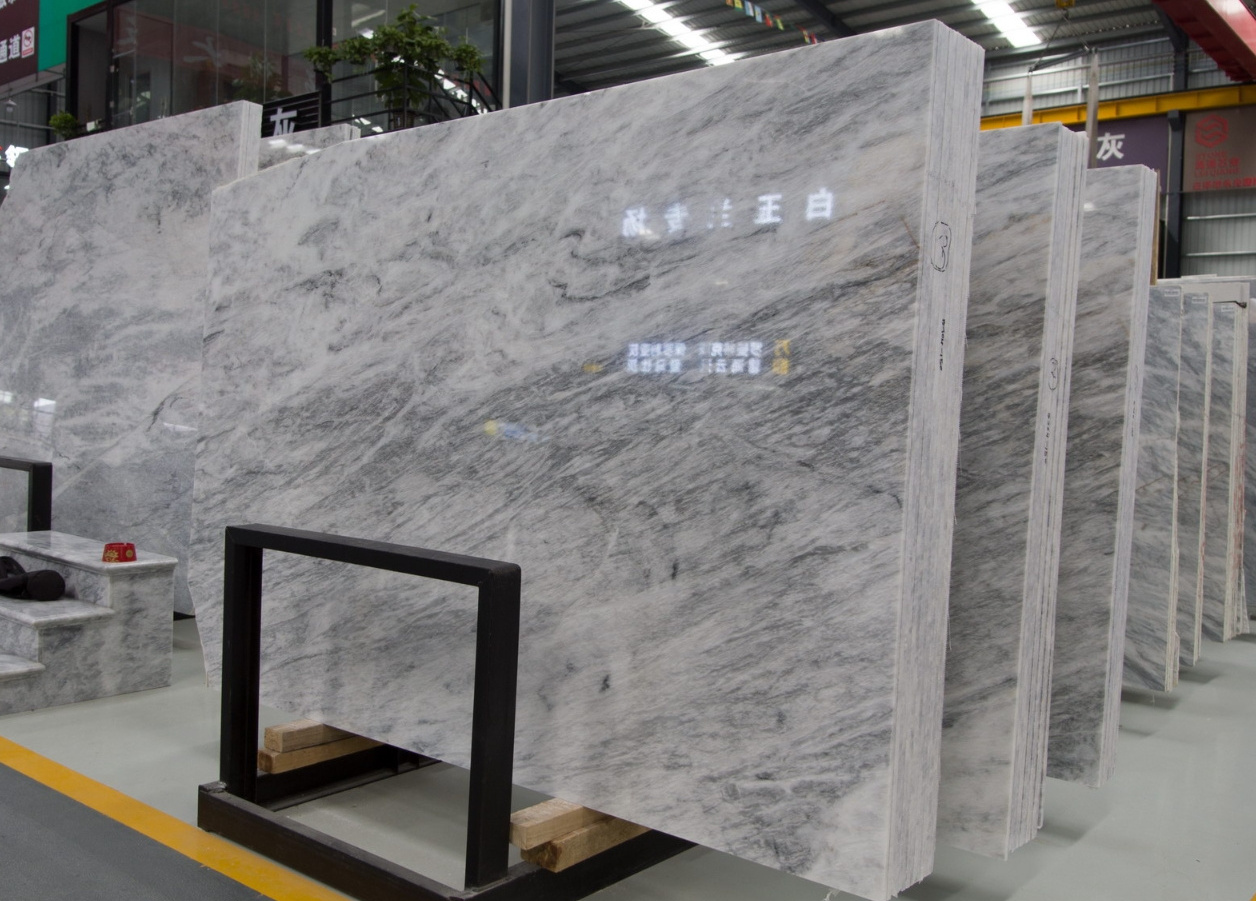 Italian blue Musa marble, processing background wall, floating windowsill, over the threshold, stone table