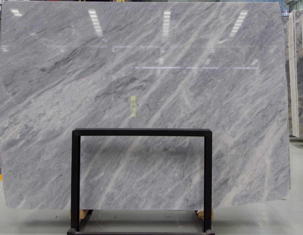 Italian blue Musa marble, processing background wall, floating windowsill, over the threshold, stone table