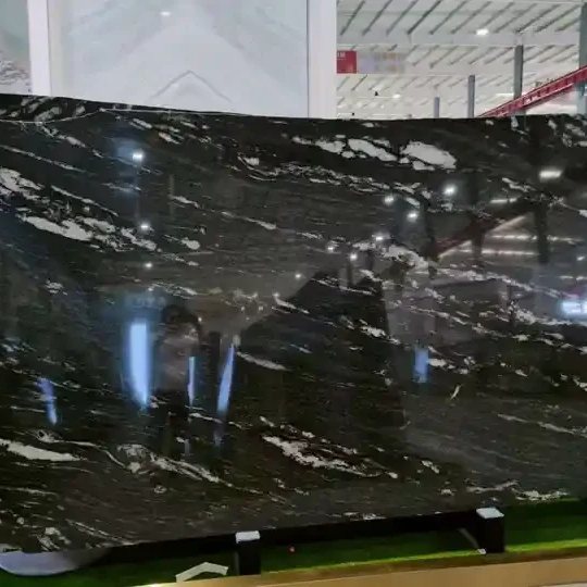 Wholesale High Quality Polish Titanium Granite cosmic black granite for vanity top kitchen top or background