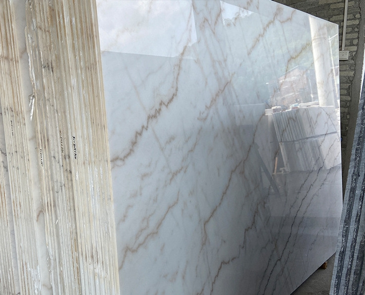 White luxury stone Guangxi white natural marble can be used for floating windowsill, threshold stone, countertop, desktop