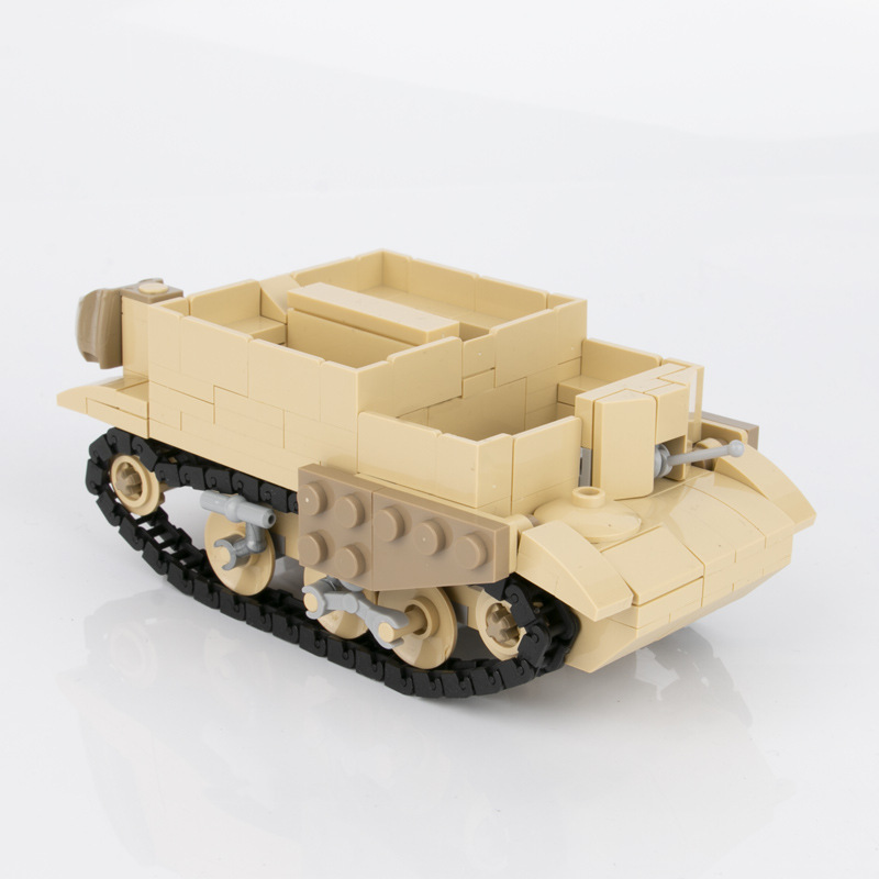 Small tracked-car figures toy weapons accessories WW2 military tank army soldiers set building blocks