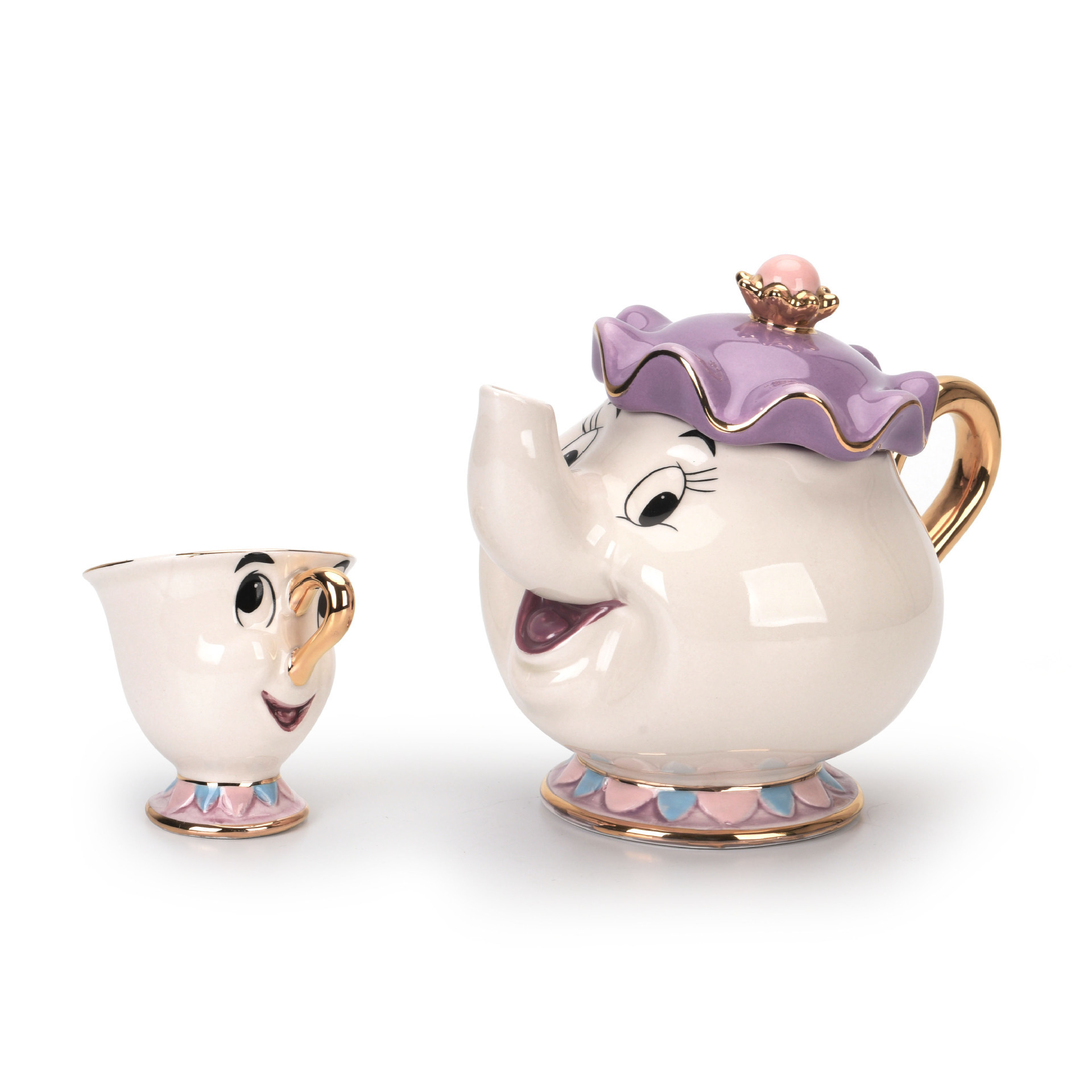 HY Cartoon Lady And The Beast Teapot Mug Mrs Potts Chip Tea Pot Cup Sugar Bowl Cogsworth Coffee Pot Lovely Xmas Gift Fast Post