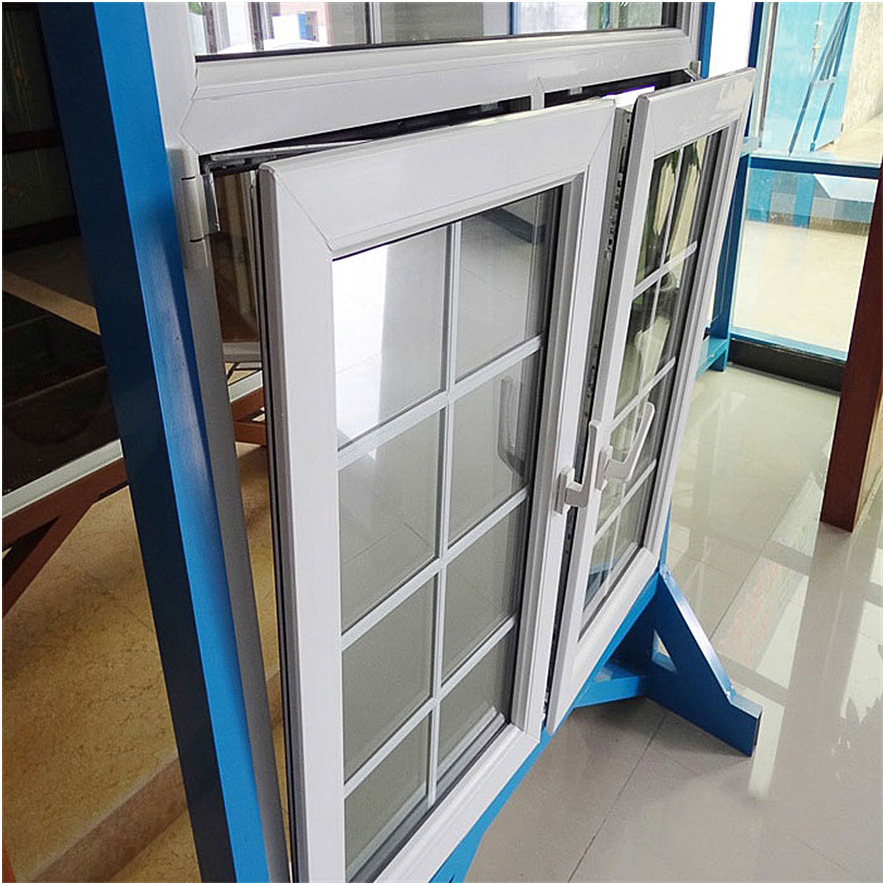 Factory Cheap Price UPVC PVC Windows Crank Open Casement with Handle