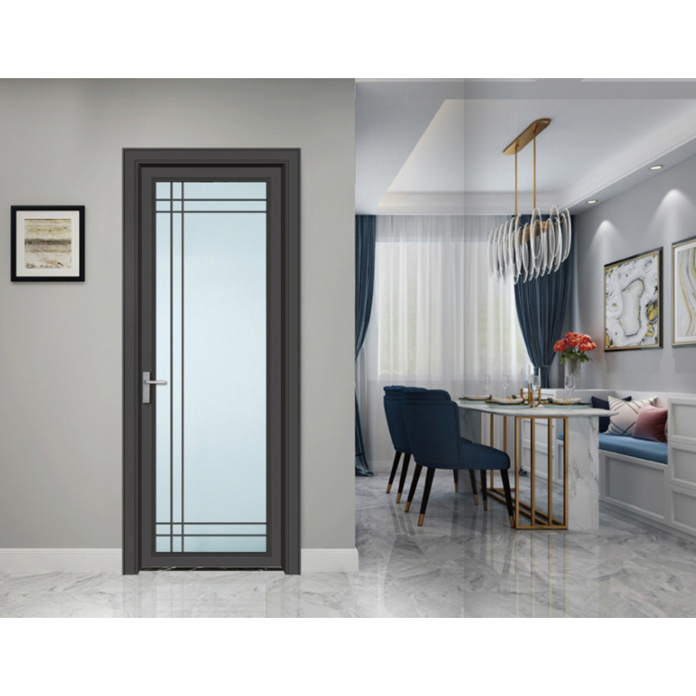 Swing Mirror Office Doors Front Design Aluminium with Clear Glass Entry Doors Aluminum 2020 Simple Casement Door Modern