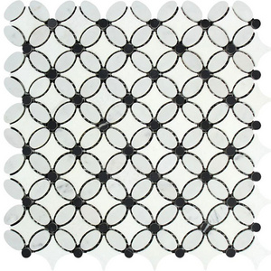 HZX Century mosaic Carrara Basketweave White Mosaic Marble For Wall Decoration Bathroom Kitchen