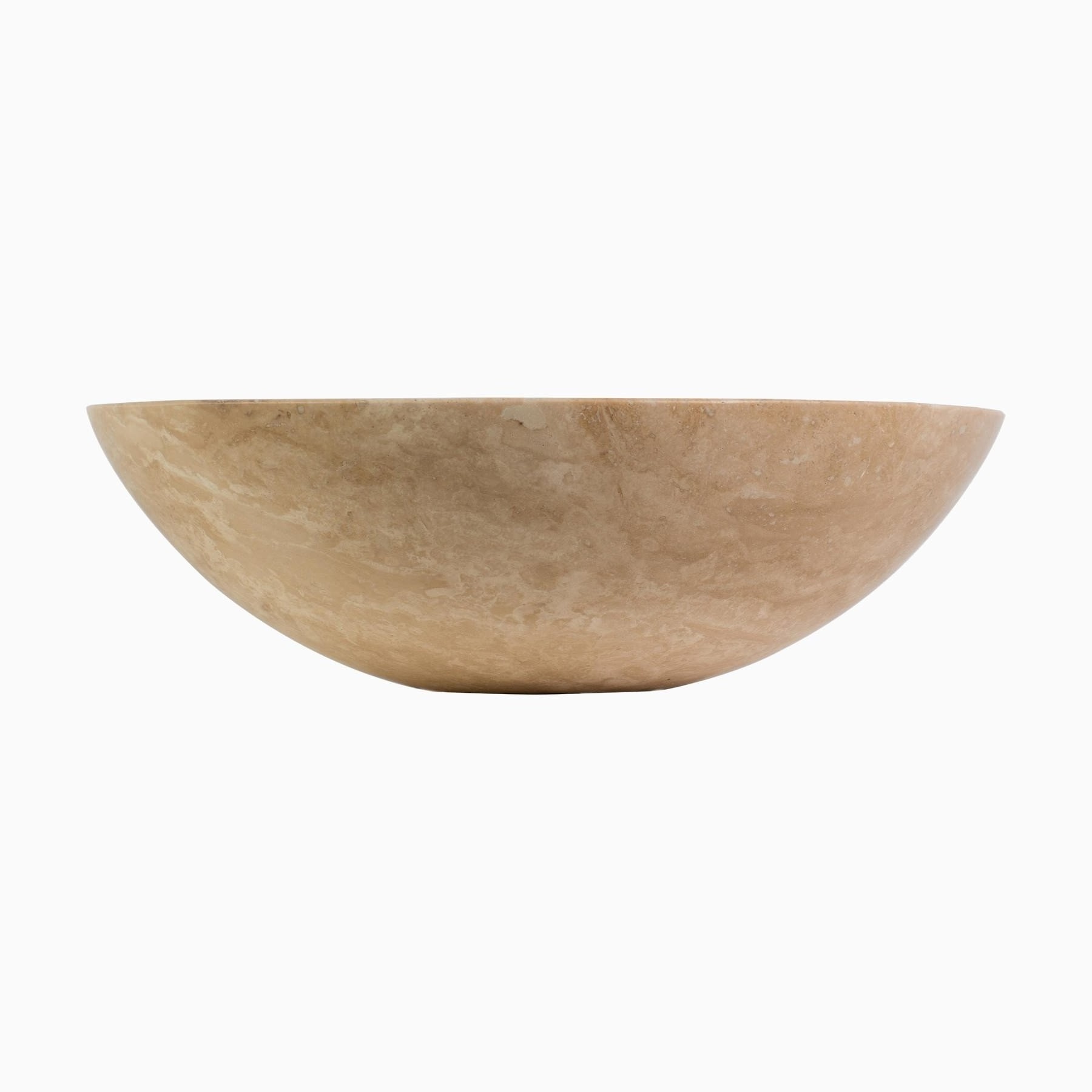 HZX Countertop washbasin Round bathroom beige vessel sink bowl sink for sale marble vanity top