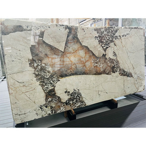 HZX Wholesale Price Pandora White Marble Slab Patagonia Marble Slab Tile Natural Luxury Stone Brazilian Pandora Marble