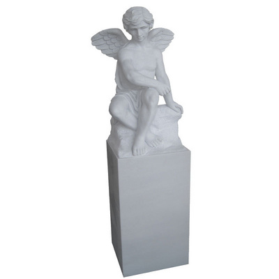 HZX Stone Marble White Monument Tombstone Angel Designs and Prices Outdoor Modern Tombstone Marble Rectangle