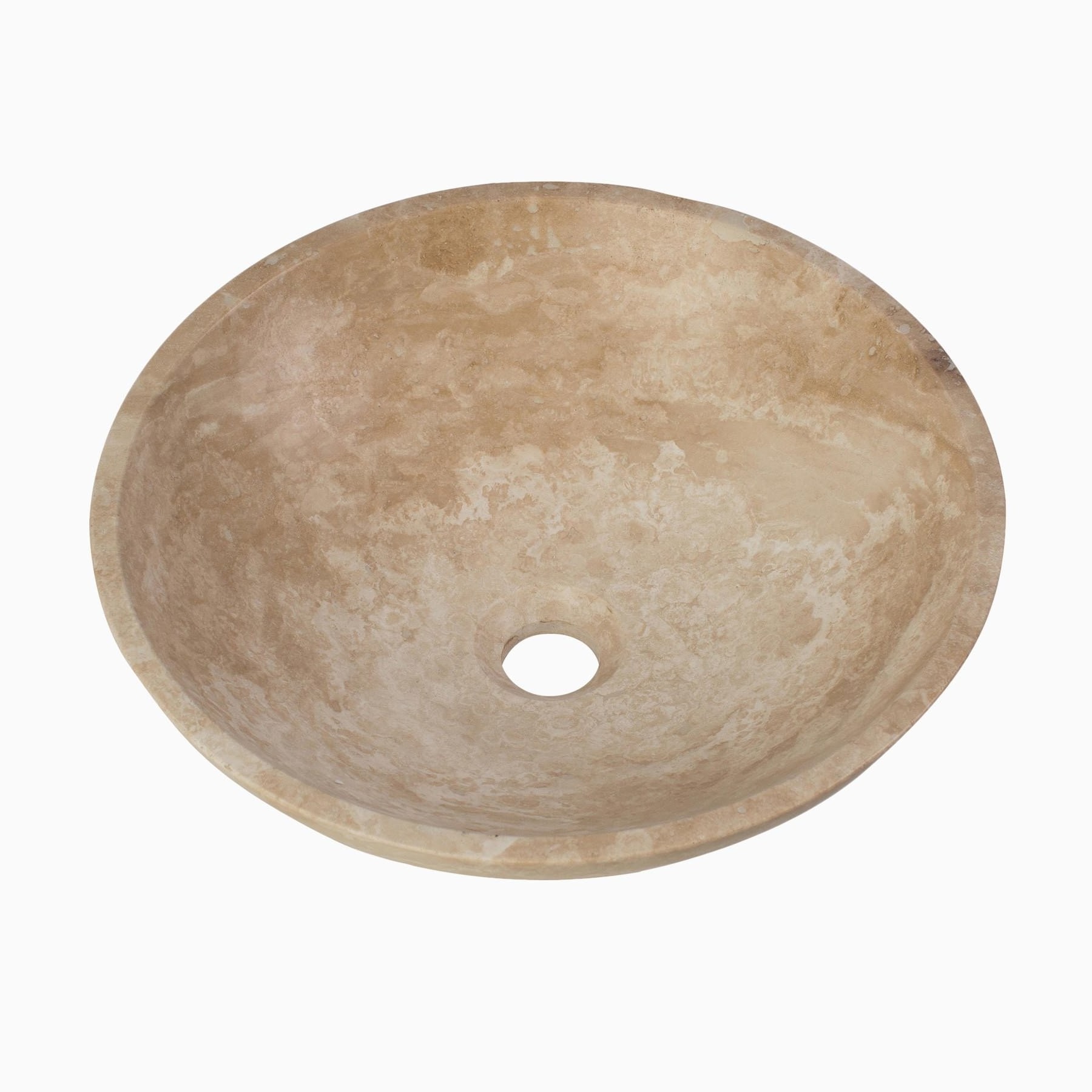 HZX Countertop washbasin Round bathroom beige vessel sink bowl sink for sale marble vanity top