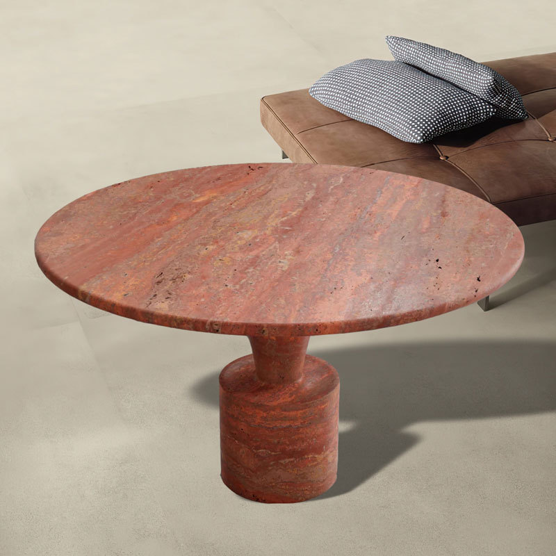 HZX Personalized mexican furniture Natural purple calacatta Viola Marble Antica marble round Dining Table