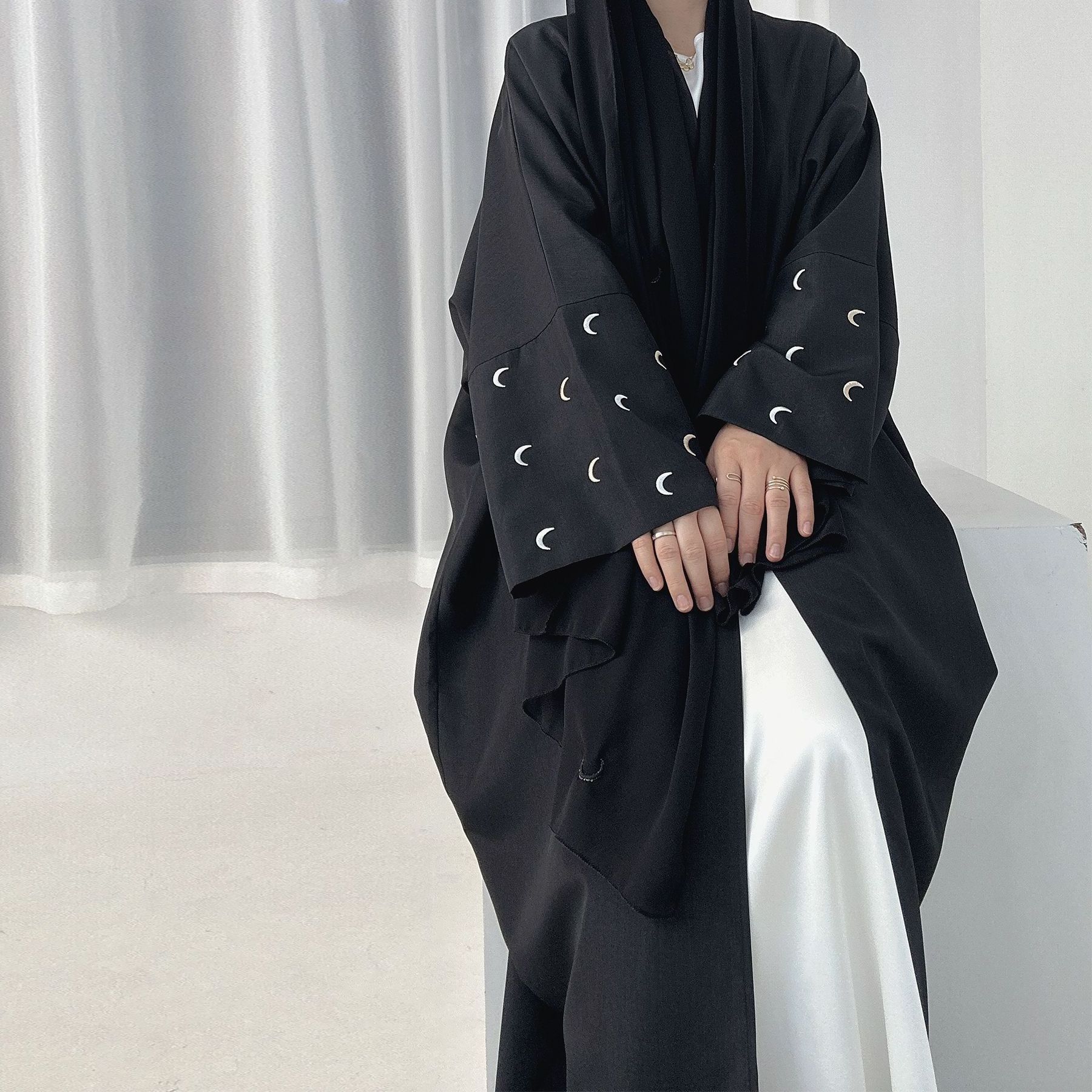 Islamic Clothing Muslim Daily Wear Open Abaya Dubai Women Dress Solid Color Modest Abaya Women's Dresses