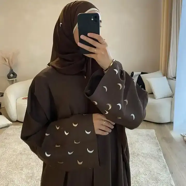 Islamic Clothing Muslim Daily Wear Open Abaya Dubai Women Dress Solid Color Modest Abaya Women's Dresses