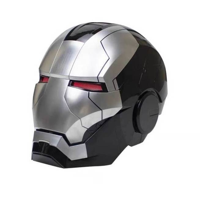 Cospaly helmet sliver and black color Voice Remote Control Electric Iron Man helmet